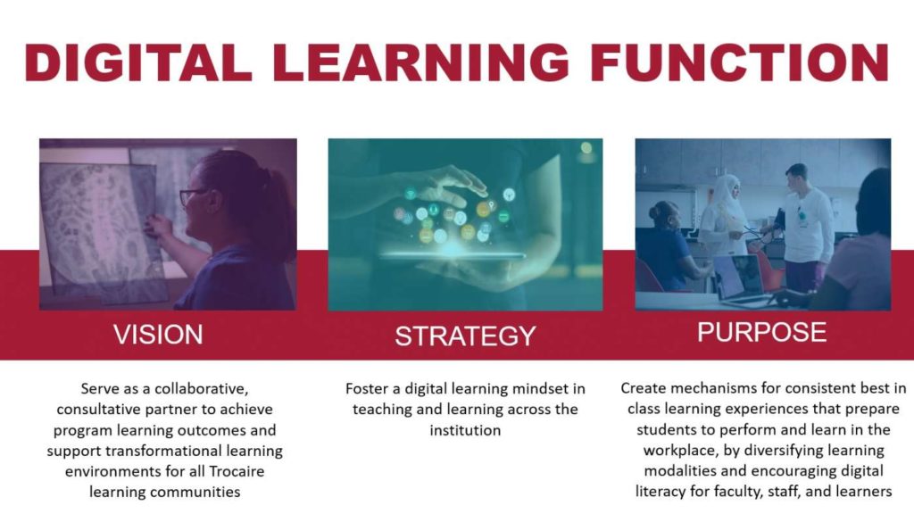 Graphic depicting Digital Learning Function