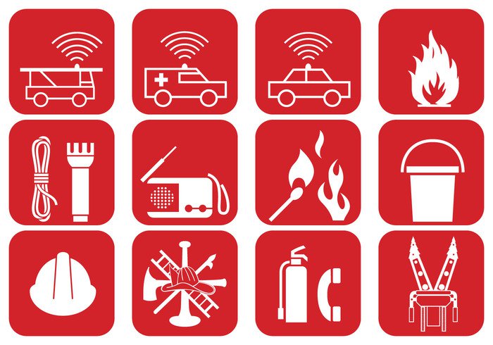 Descriptive emergency icons